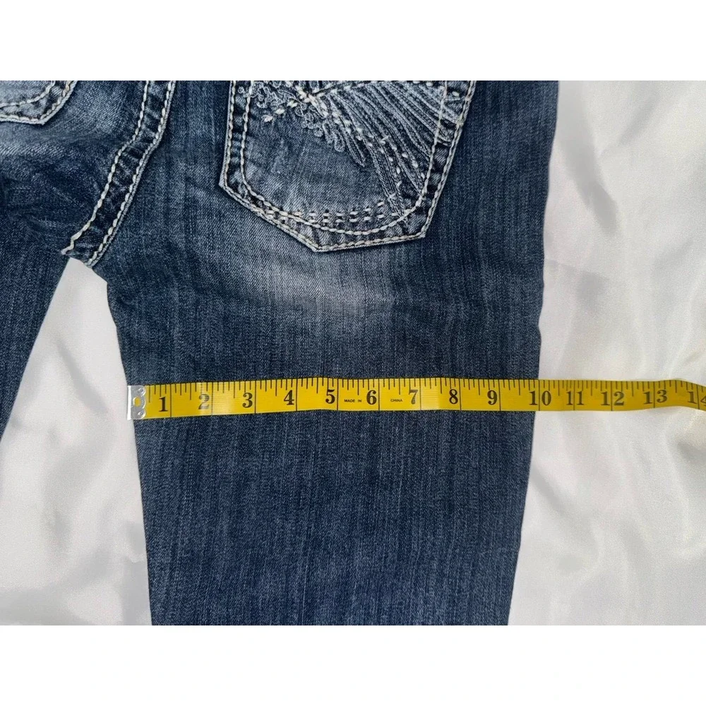 Silver jeans‎ low rise embellished wings capri jeans 32 (runs small in thighs) - Picture 11 of 12